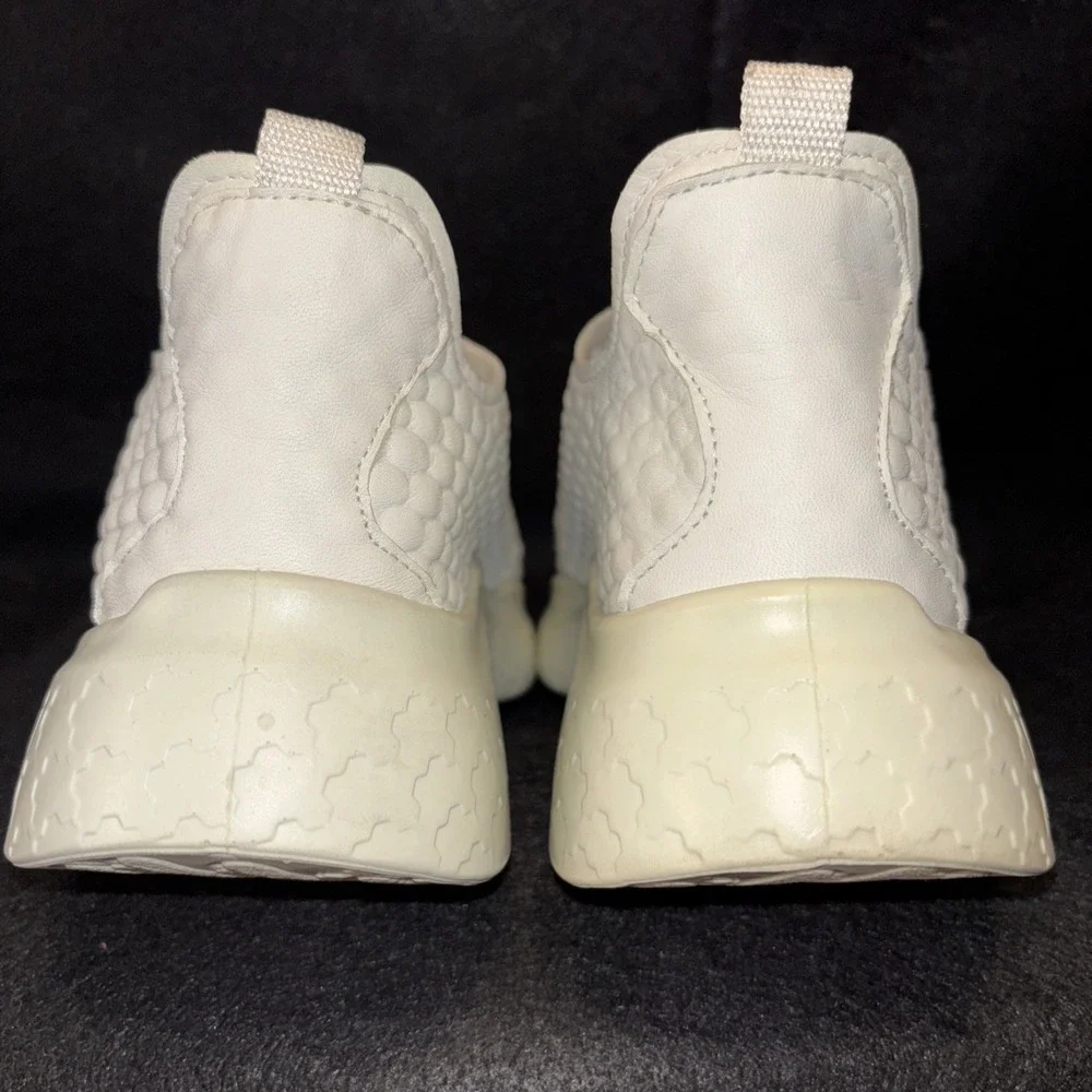 Ecco Womens Therap Sneakers 6-6.5 White Comfort‎ Texture Lace-Up Athletic Shoes